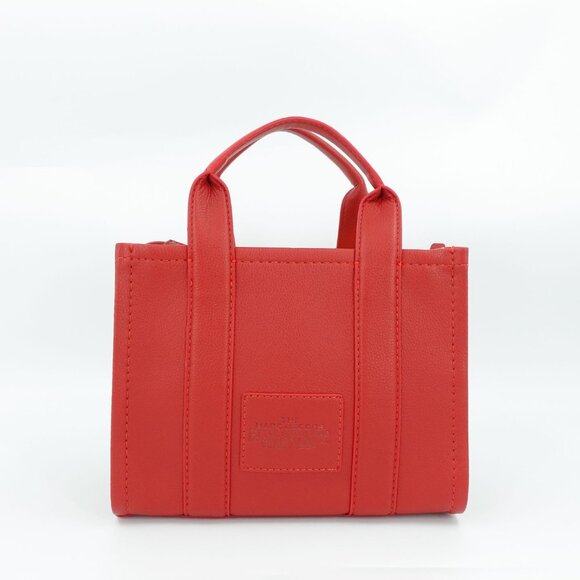 Marc Jacobs Women's The Small Tote Leather Bag Red OS - Picture 5 of 16